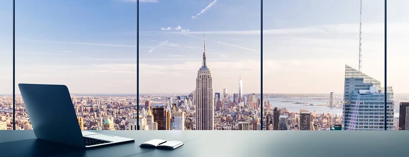 Vista de Nueva York desde una oficina